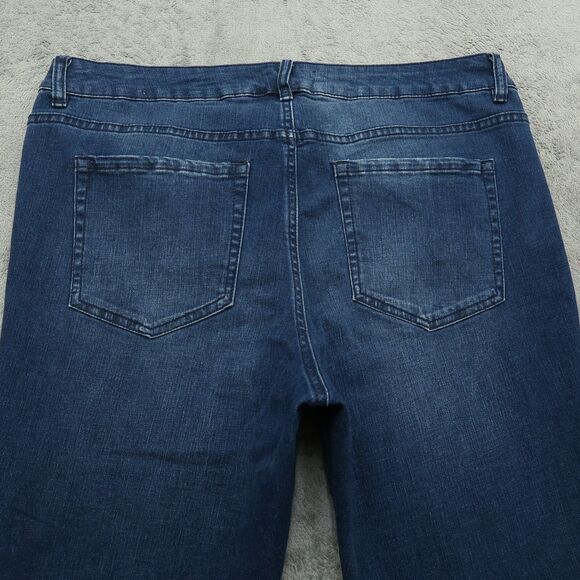 Lane Bryant Jeans Women's Size 18 Blue Mid-Rise Skinny 27" Inseam Distressed - Picture 14 of 16